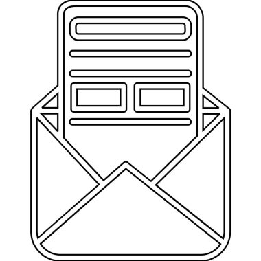 zarf harfi e- posta izole edilmiş ikon vektör illüstrasyon tasarımı