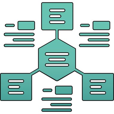 veri ağı. Web simgesi basit illüstrasyon