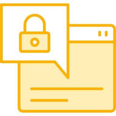 e- posta kilidi güvenlik simgesi ana hat biçiminde