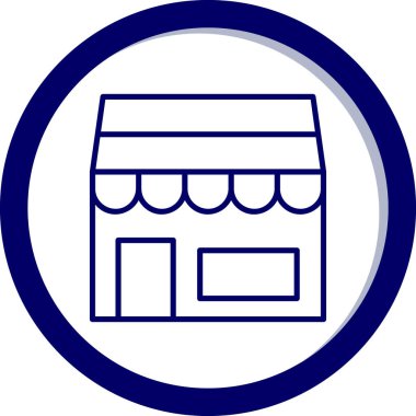 Dükkan. Web simgesi basit illüstrasyon