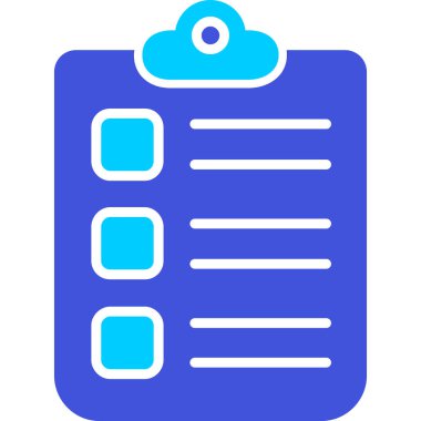 Kontrol listesi. Web simgesi basit illüstrasyon