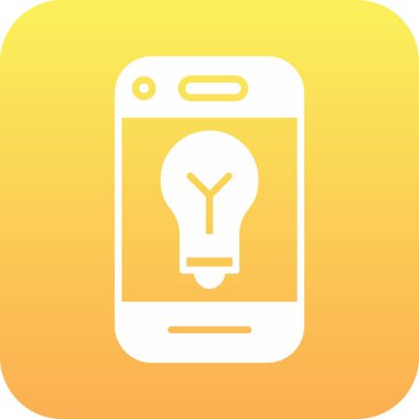 Mobil uygulama simgesine sahip ampul