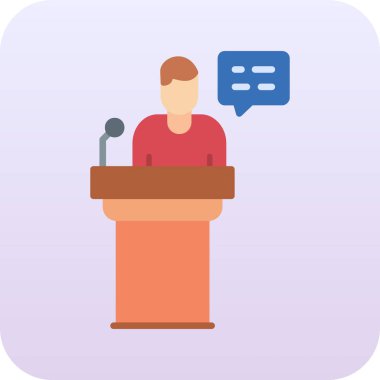 konuşma sözcüsü vektör illüstrasyonu