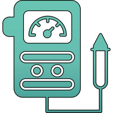 Bir karikatür ve termometrenin vektör çizimi