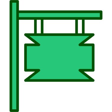 Yeşil ve mavi ikonun vektör illüstrasyonu