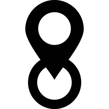 Beyaz arkaplanda 8 numaralı simge. vektör illüstrasyonu