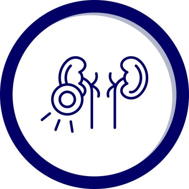 Böbrek simge vektör çizim