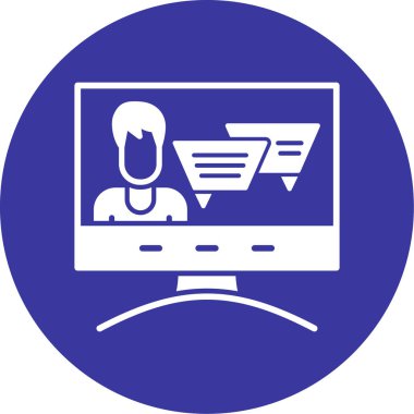 Bir dizüstü bilgisayar simgesinin vektör illüstrasyonu