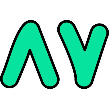 yazı tipi tasarım ögeleri simgesi ana hat biçiminde