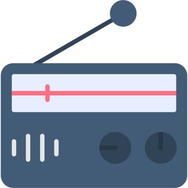 Radyo vektör simgesi. Basit tasarım