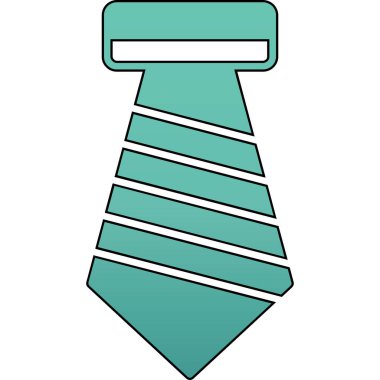 Kravat simgesi. İnce çizgi tasarımı. vektör illüstrasyonu.