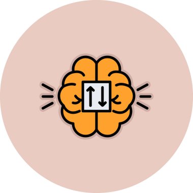 Vektör Beyin simgesi illüstrasyonu