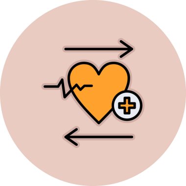 Bir kalp simgesinin vektör illüstrasyonu