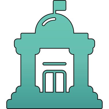 Anıt. Web simgesi basit illüstrasyon