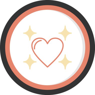 Modern kalp aşk ikonu eksikliğinin vektör çizimi