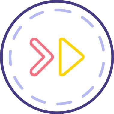 Oynayın. Web simgesi basit illüstrasyon