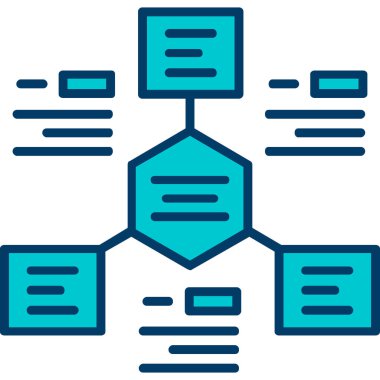 veritabanı ağ veri simgesi - taslak biçimi