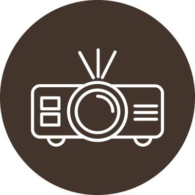 Televizyon simgesinin vektör illüstrasyonu