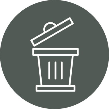 Çöp kutusu, web simgesi basit illüstrasyon