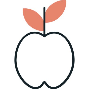 Elma vektör simgesi. Basit tasarım