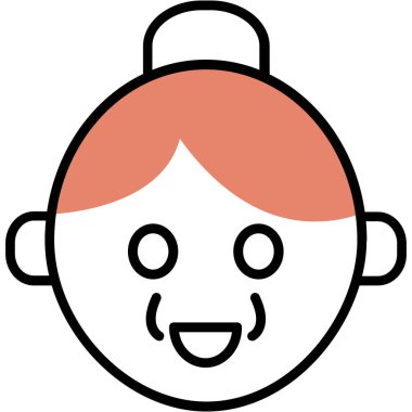 bebek oğlan çocuk simgesi ana hatlarıyla