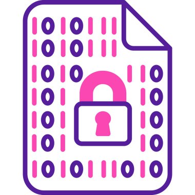 Veri koruması. Web simgesi basit illüstrasyon