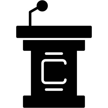 Bir mikrofon simgesinin vektör çizimi