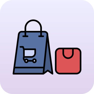 çanta simgesi vektör illüstrasyonu