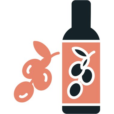 Kirazlı meyve suyu şişesinin vektör çizimi