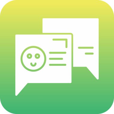 Gülen yüz simgesi ile sohbet baloncukları