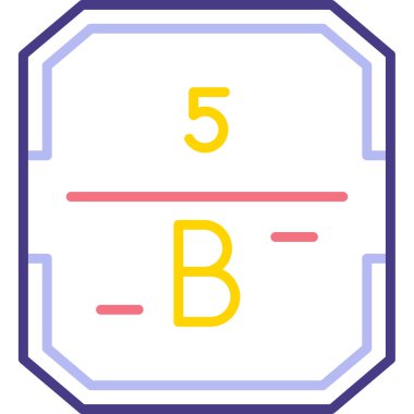6 numaralı simge, basit vektör illüstrasyonu