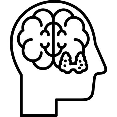 İnsan beyin vektör simgesi