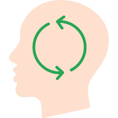 Yeşil okları olan insan beyni