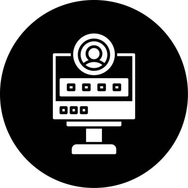 vektör lcd simgesi illüstrasyonu