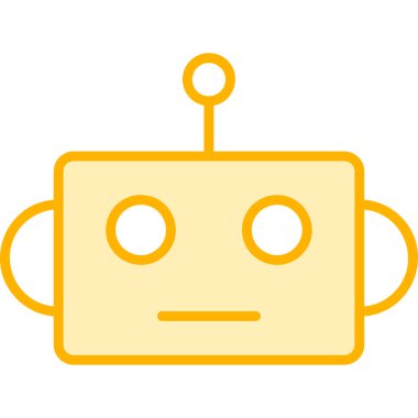 robot düz vektör simgesi