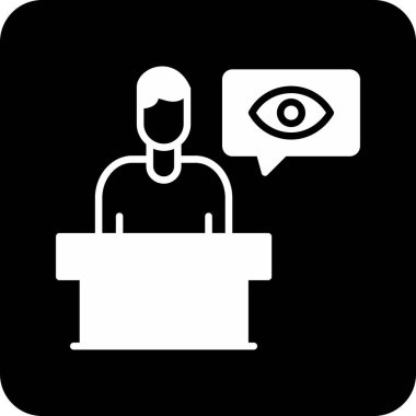 Konferans simgesinin vektör illüstrasyonu