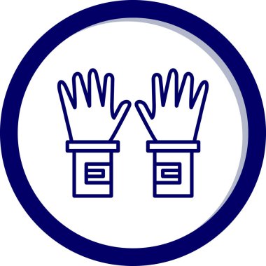 Eldiven simgesi vektör illüstrasyonu