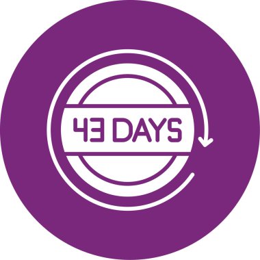 4 3 gün kaldı, 34 gün, vektör illüstrasyonu