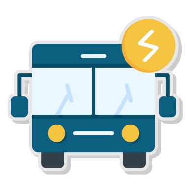 Otobüs. Web simgesi basit illüstrasyon