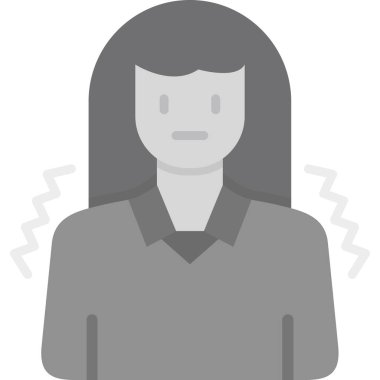 Kadın avatar simgesi, vektör illüstrasyonu