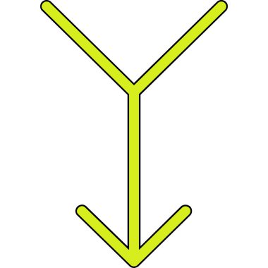 Beyaz arkaplanda izole edilmiş ok işareti, vektör illüstrasyonu