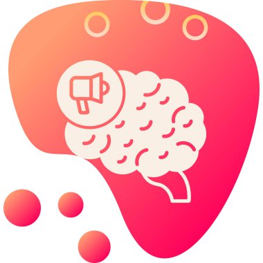 Beyin. Web simgesi basit illüstrasyon