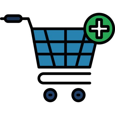 Sepet ikonu vektör illüstrasyonu