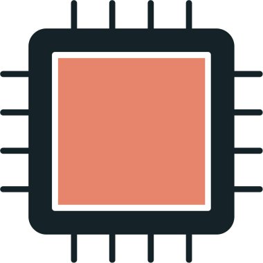 İşlemci. Web simgesi basit illüstrasyon