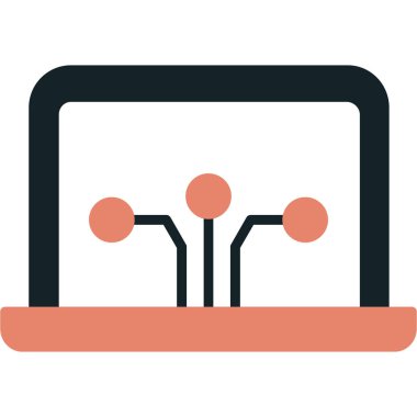 ağ vektörü düz renk simgesi