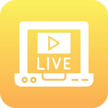 Canlı akış vektör simgesi