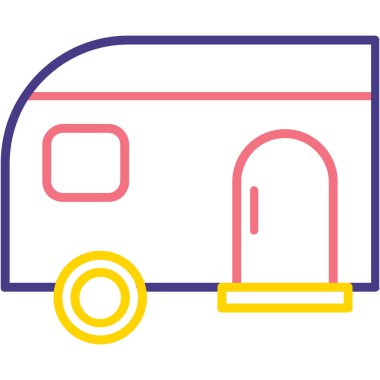 Bir bus simgesinin vektör illüstrasyonu