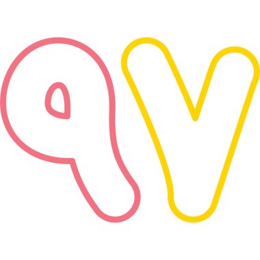 Alfabenin alfabe harfleri. vektör