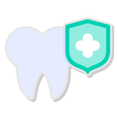 diş simgesi vektör illüstrasyonu