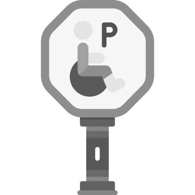 araba park lambası simgesi düz stil